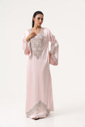 Evening Peach Pink Party Dress full length