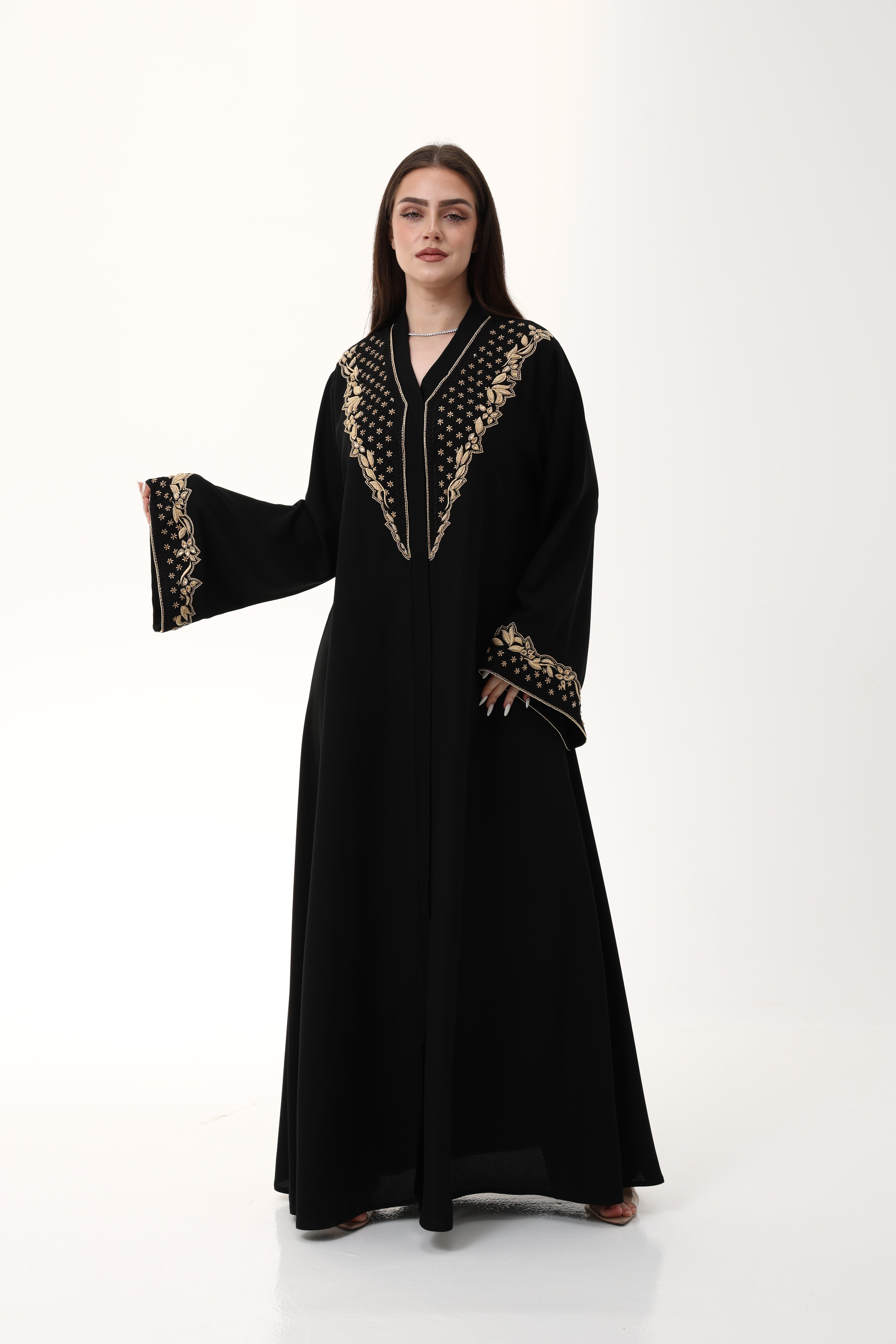 Designer Abaya with Custom Hand Embroidery