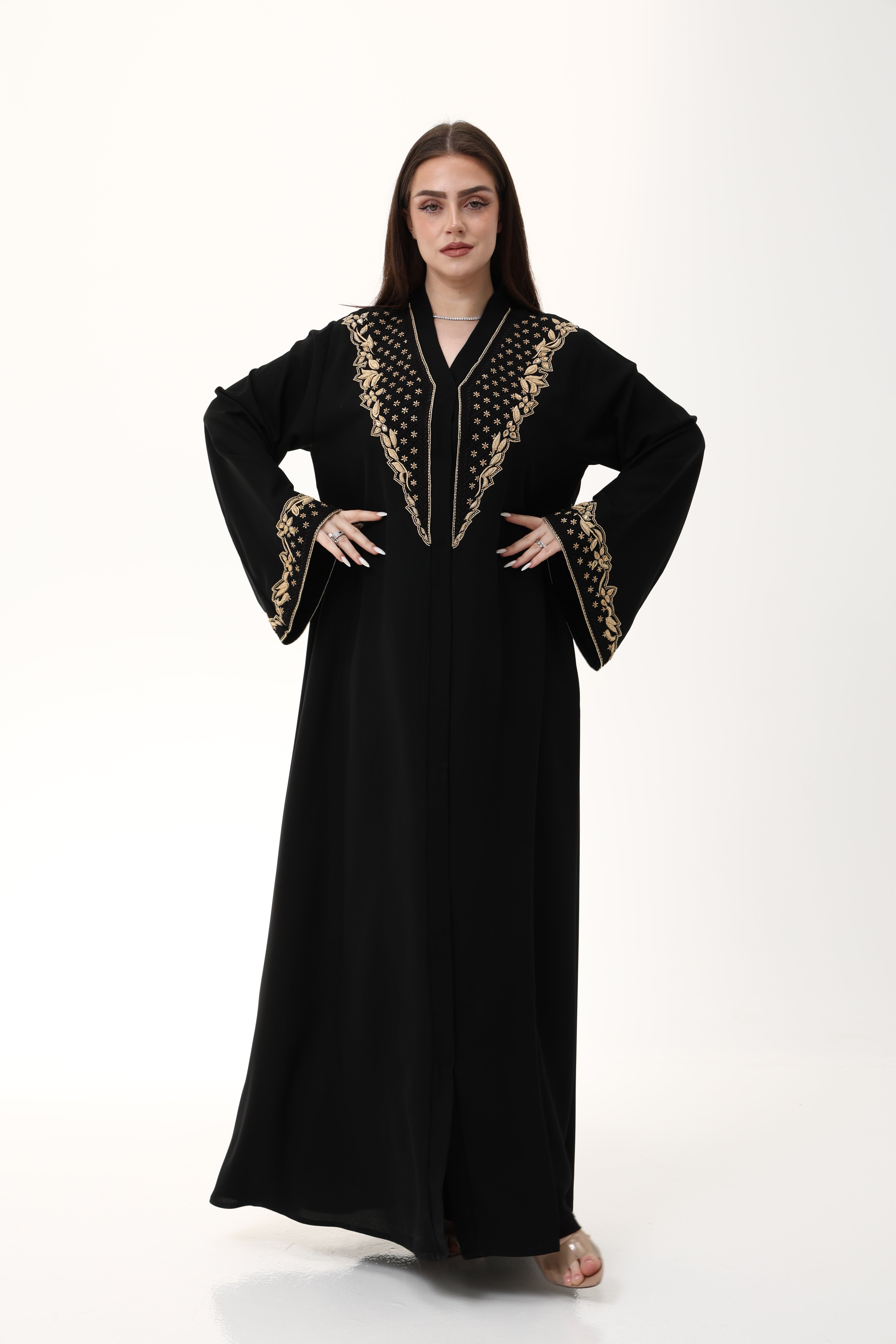 Designer Abaya with Custom Hand Embroidery