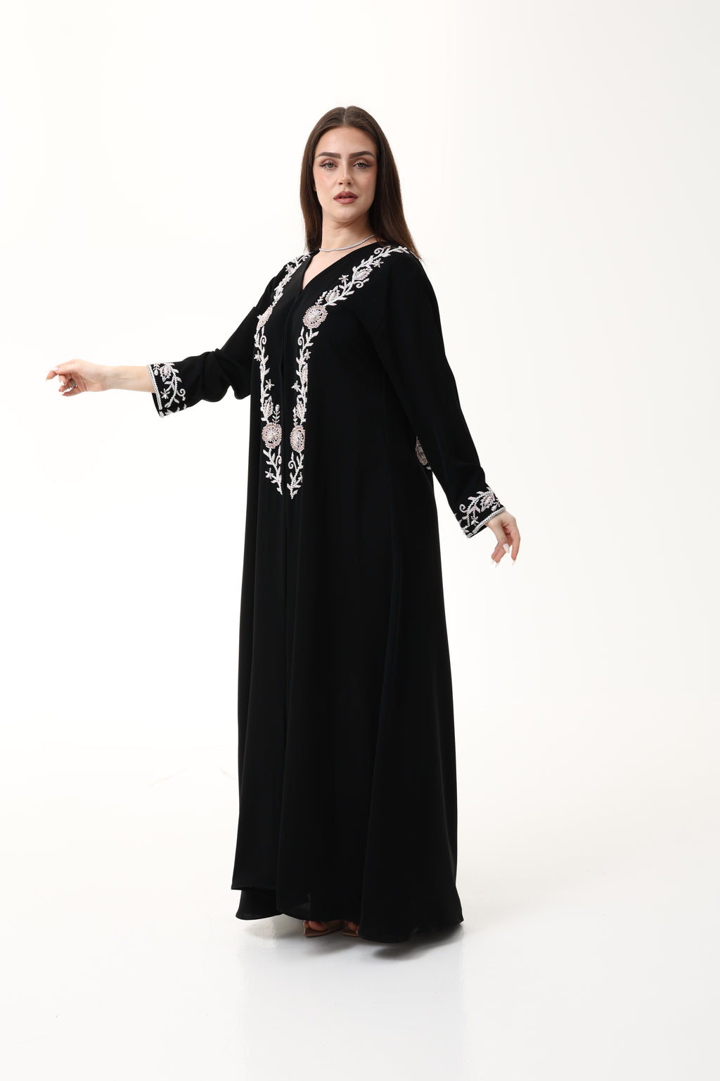 Desginer Abaya with Custom Hand Embroidery