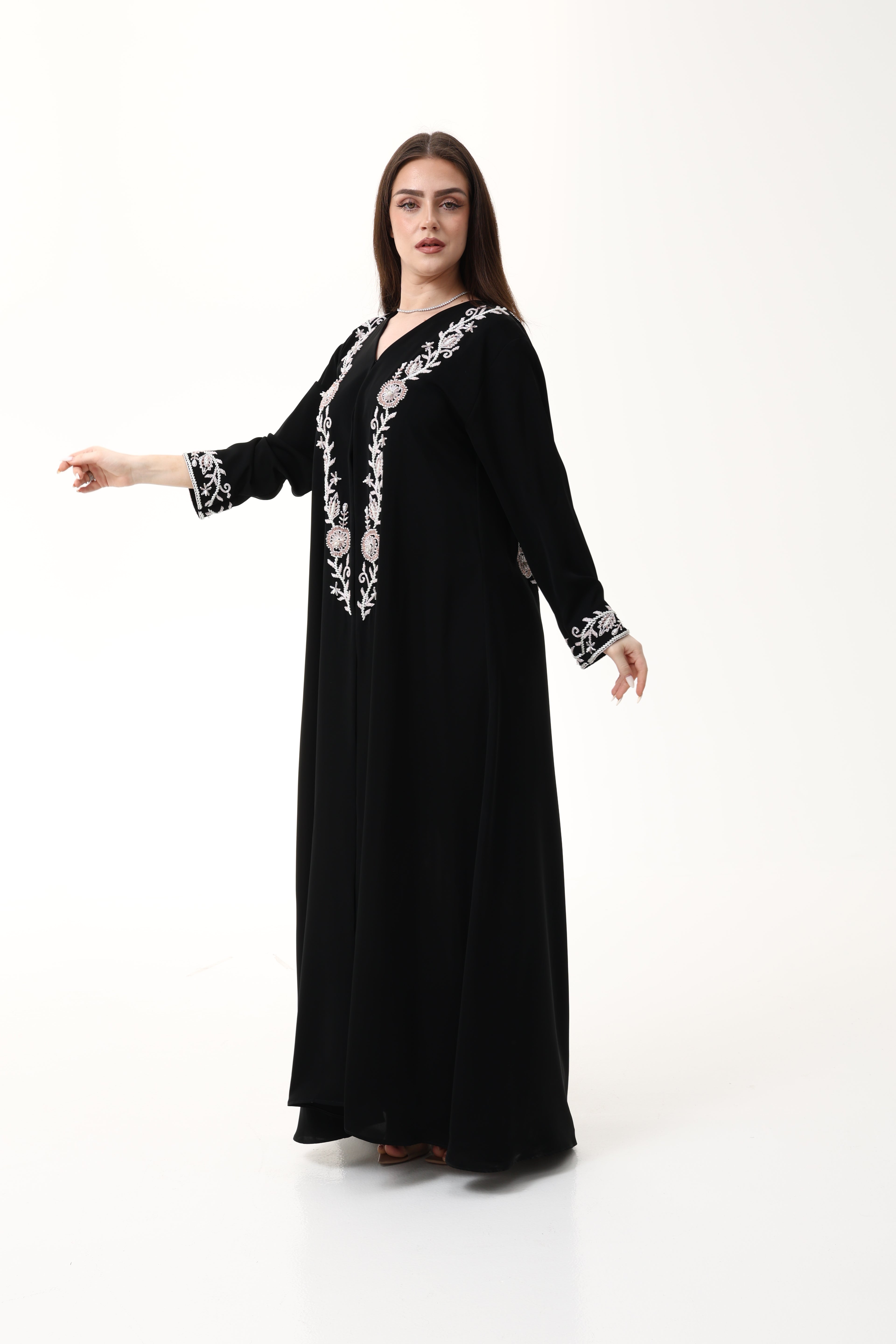 Desginer Abaya with Custom Hand Embroidery