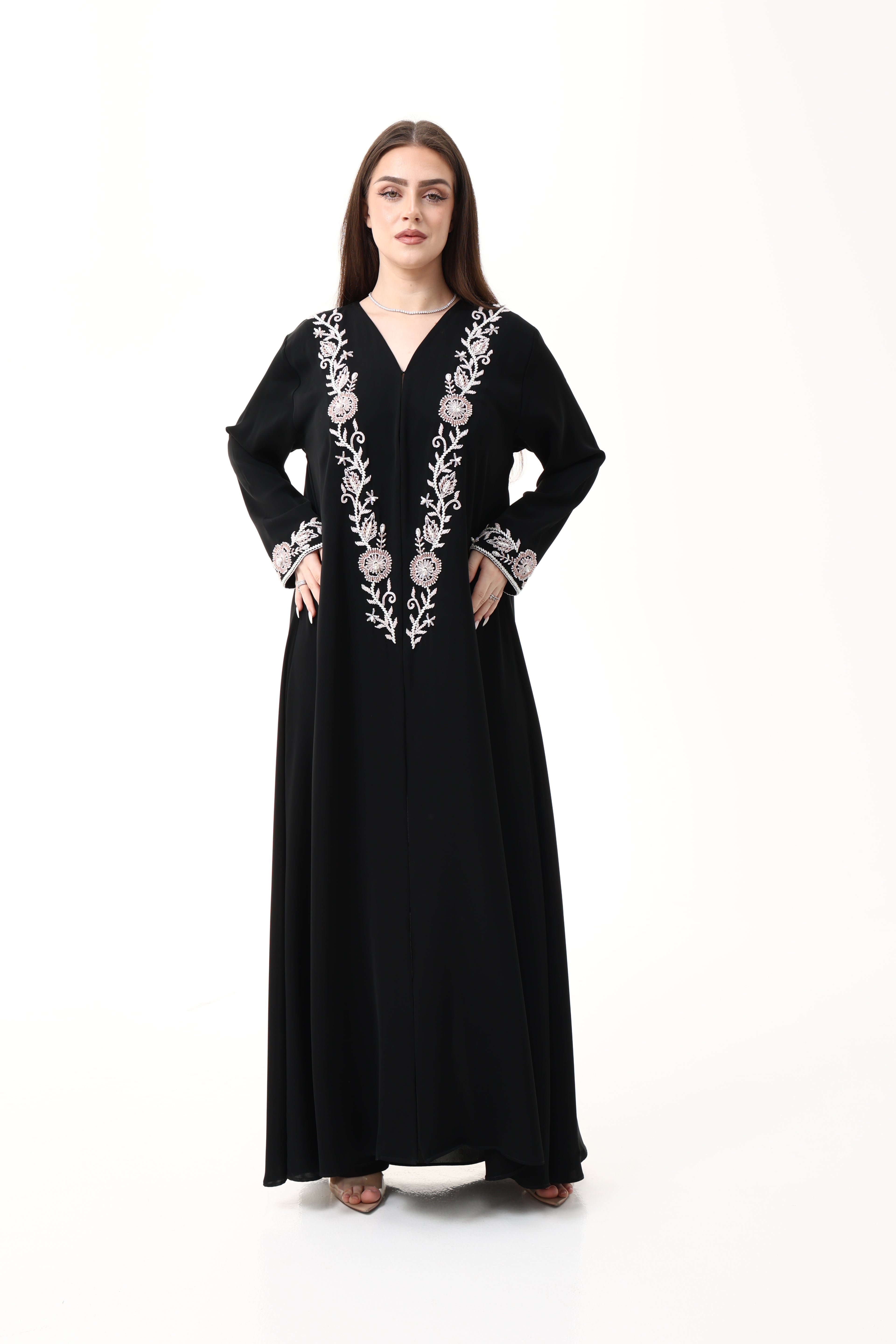Desginer Abaya with Custom Hand Embroidery