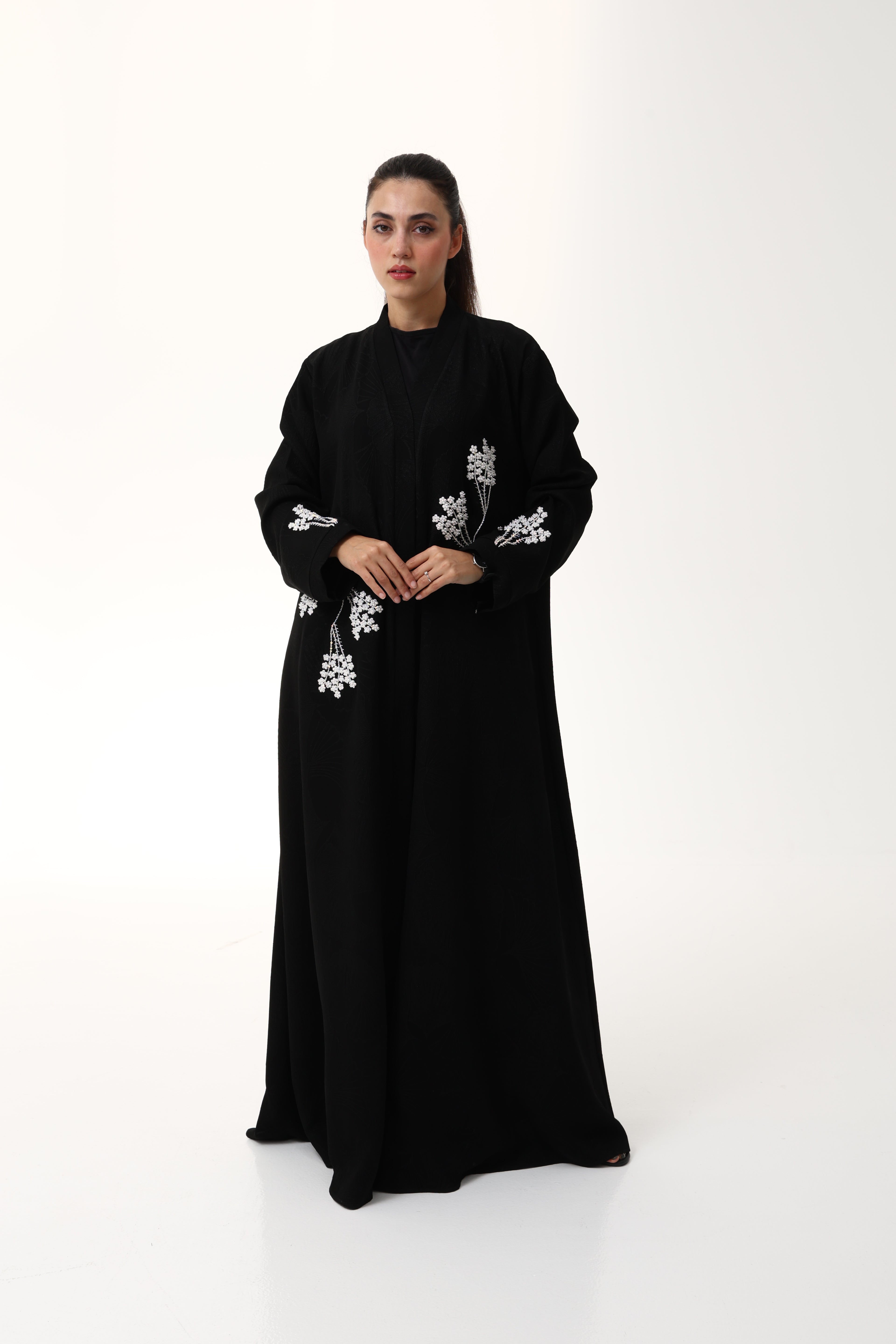 Desginer Abaya with Costum Hand Embroidary