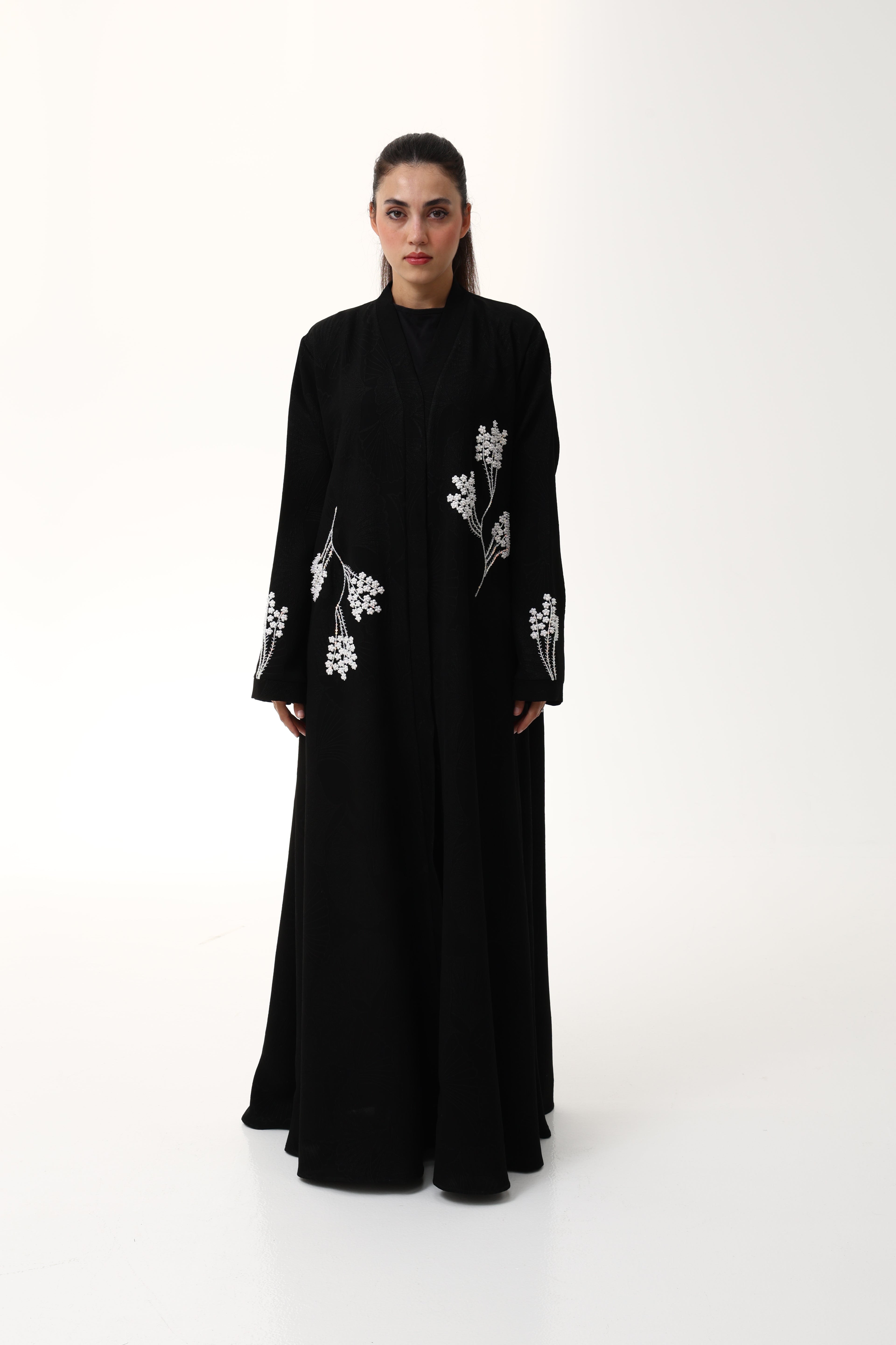 Desginer Abaya with Costum Hand Embroidary