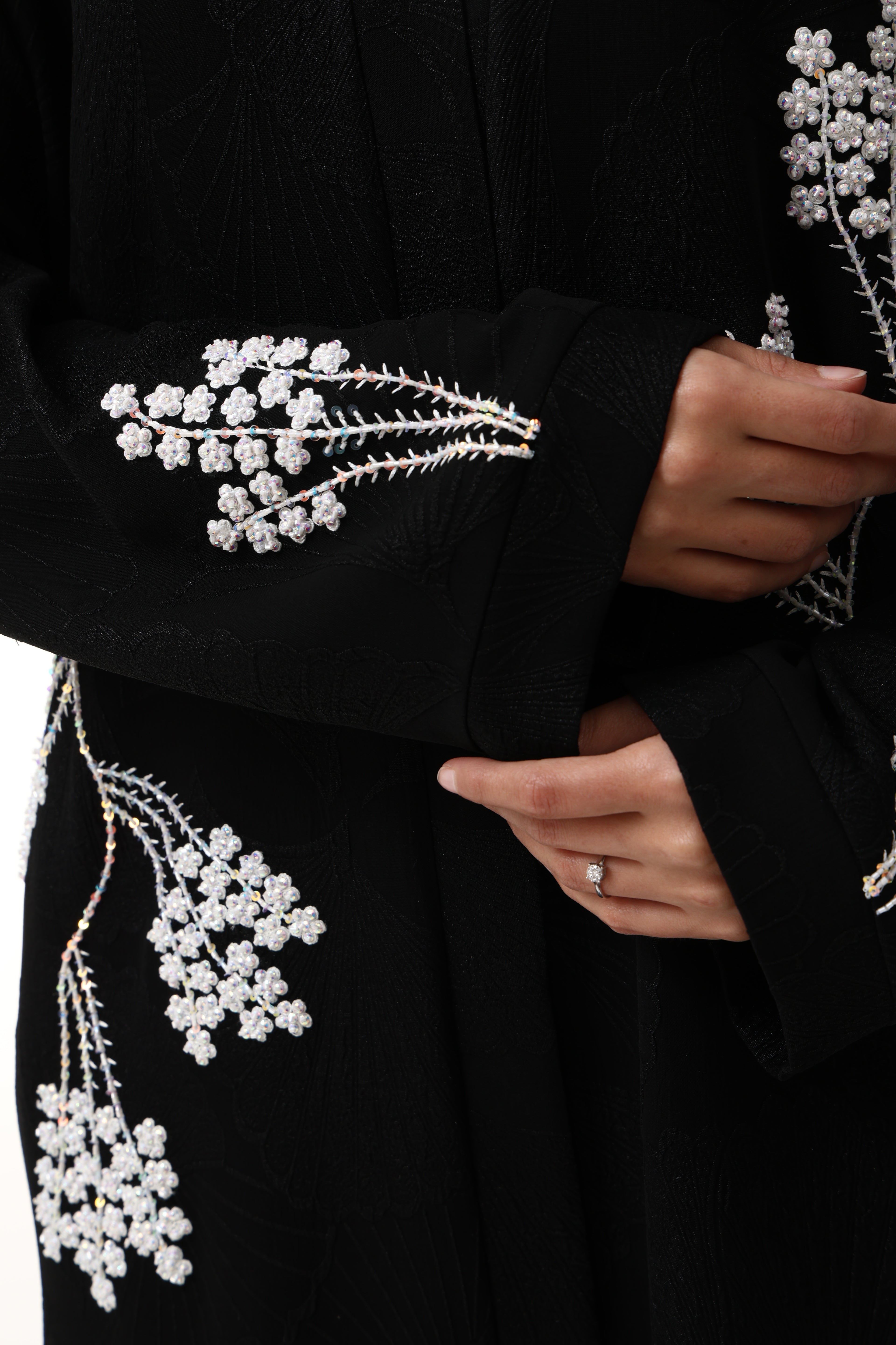 Desginer Abaya with Costum Hand Embroidary