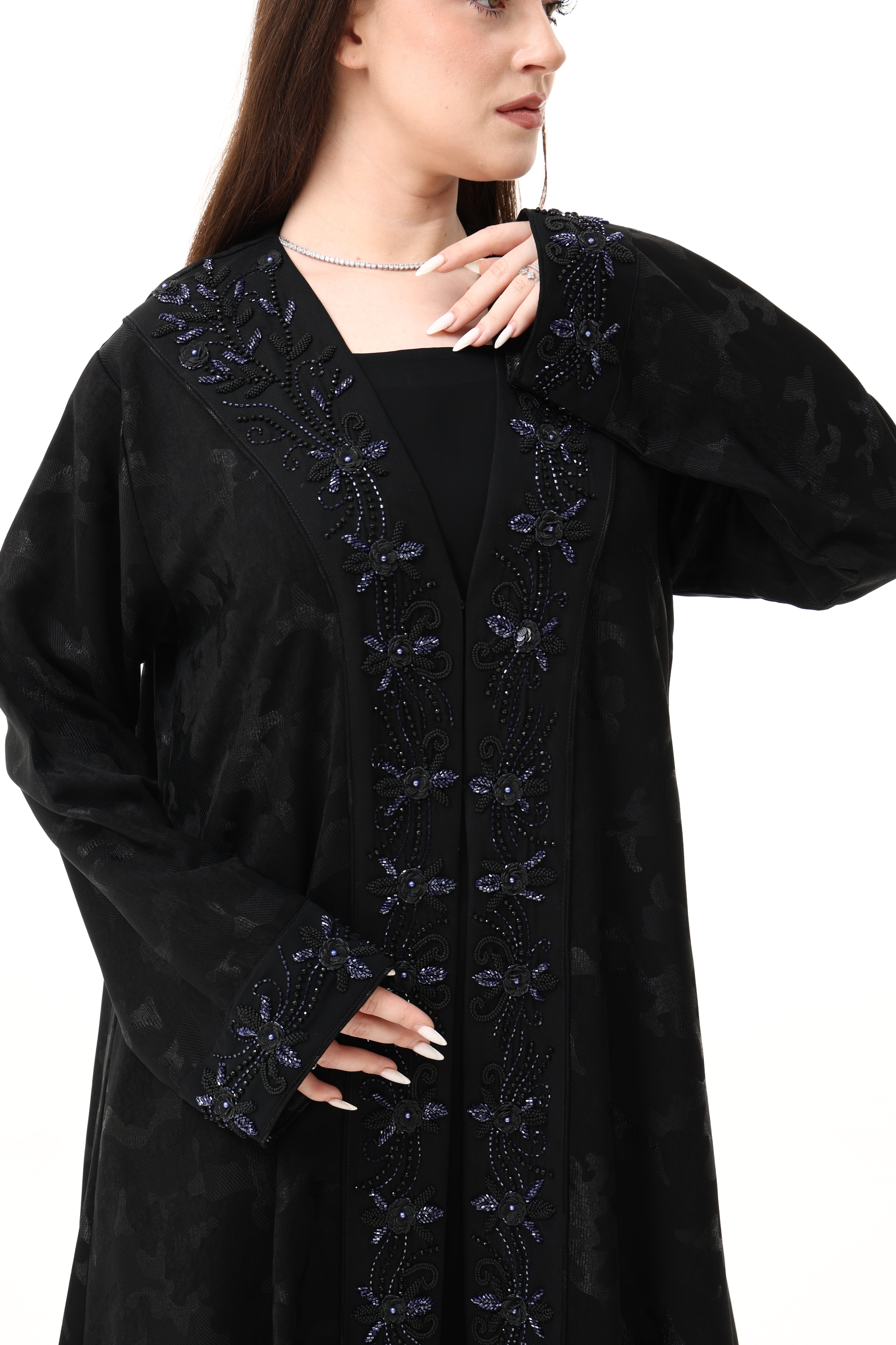 Desginer Abaya with Custom Heavy Hand Embroidery