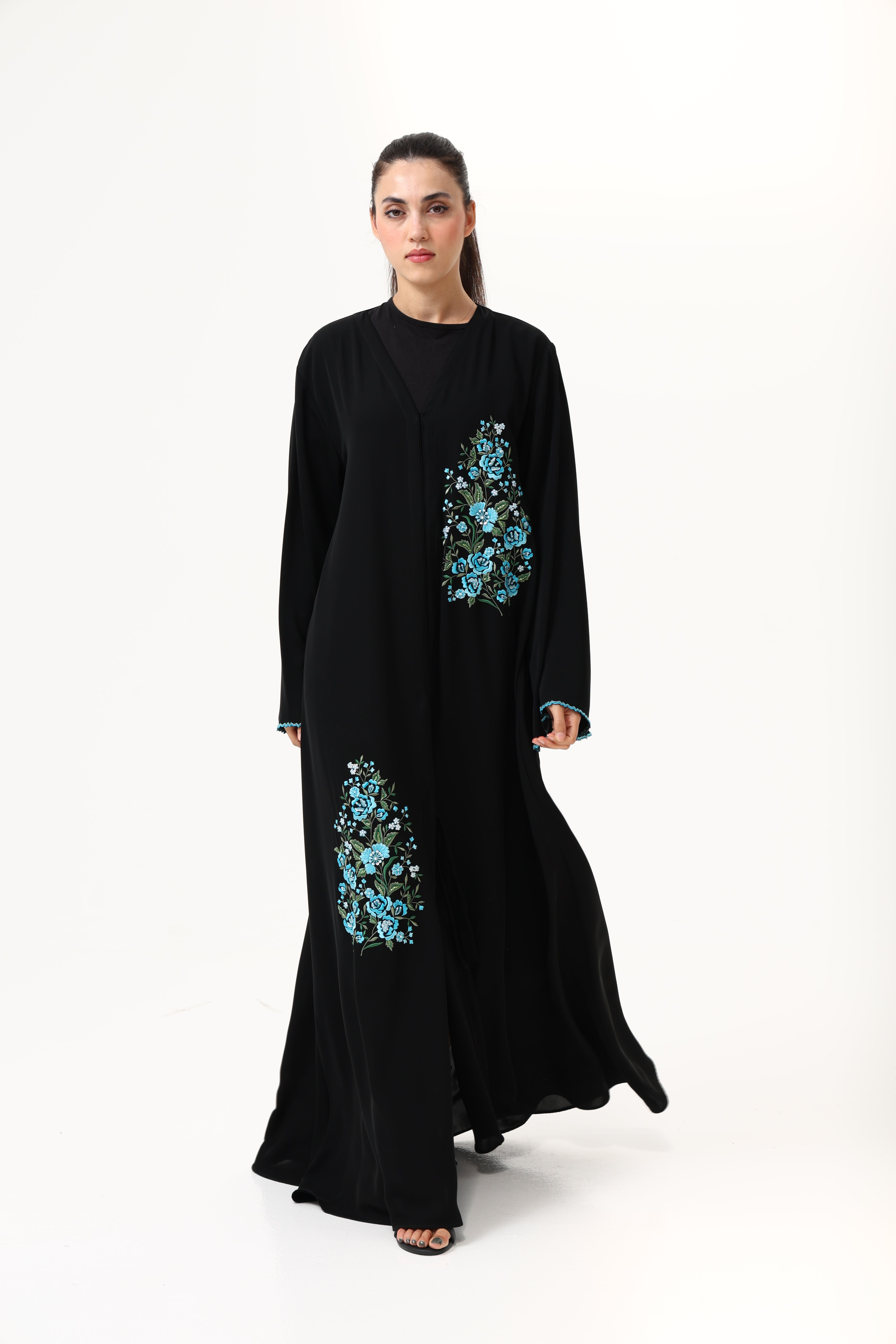 Desginer Abaya Custom Embroidery