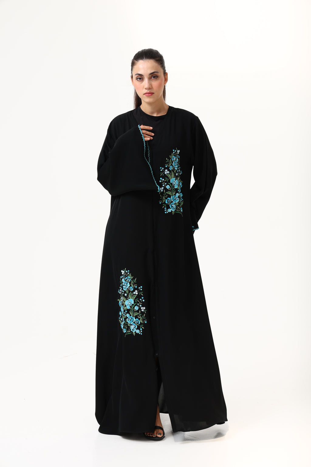 Desginer Abaya Custom Embroidery