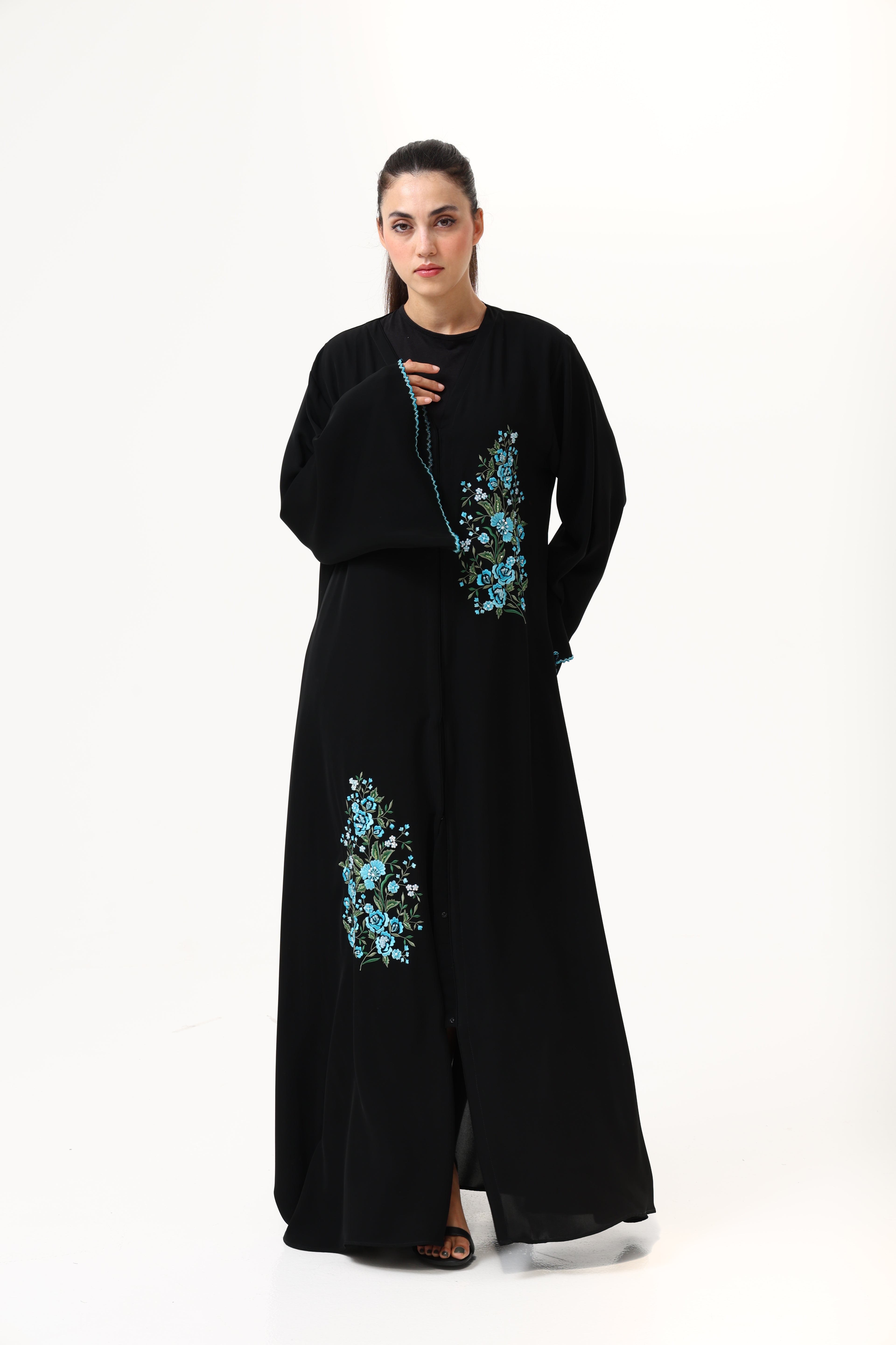 Desginer Abaya Custom Embroidery