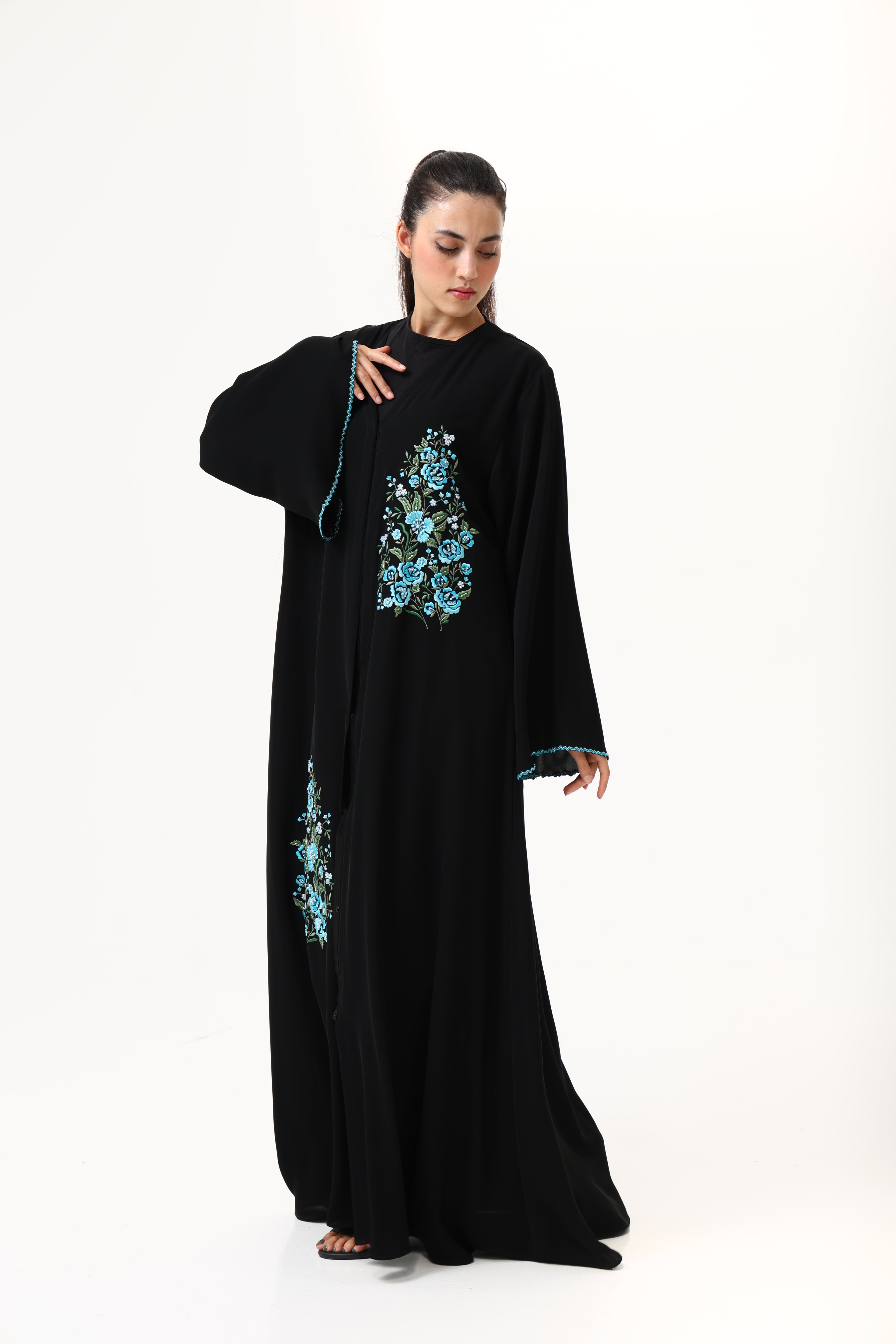 Desginer Abaya Custom Embroidery