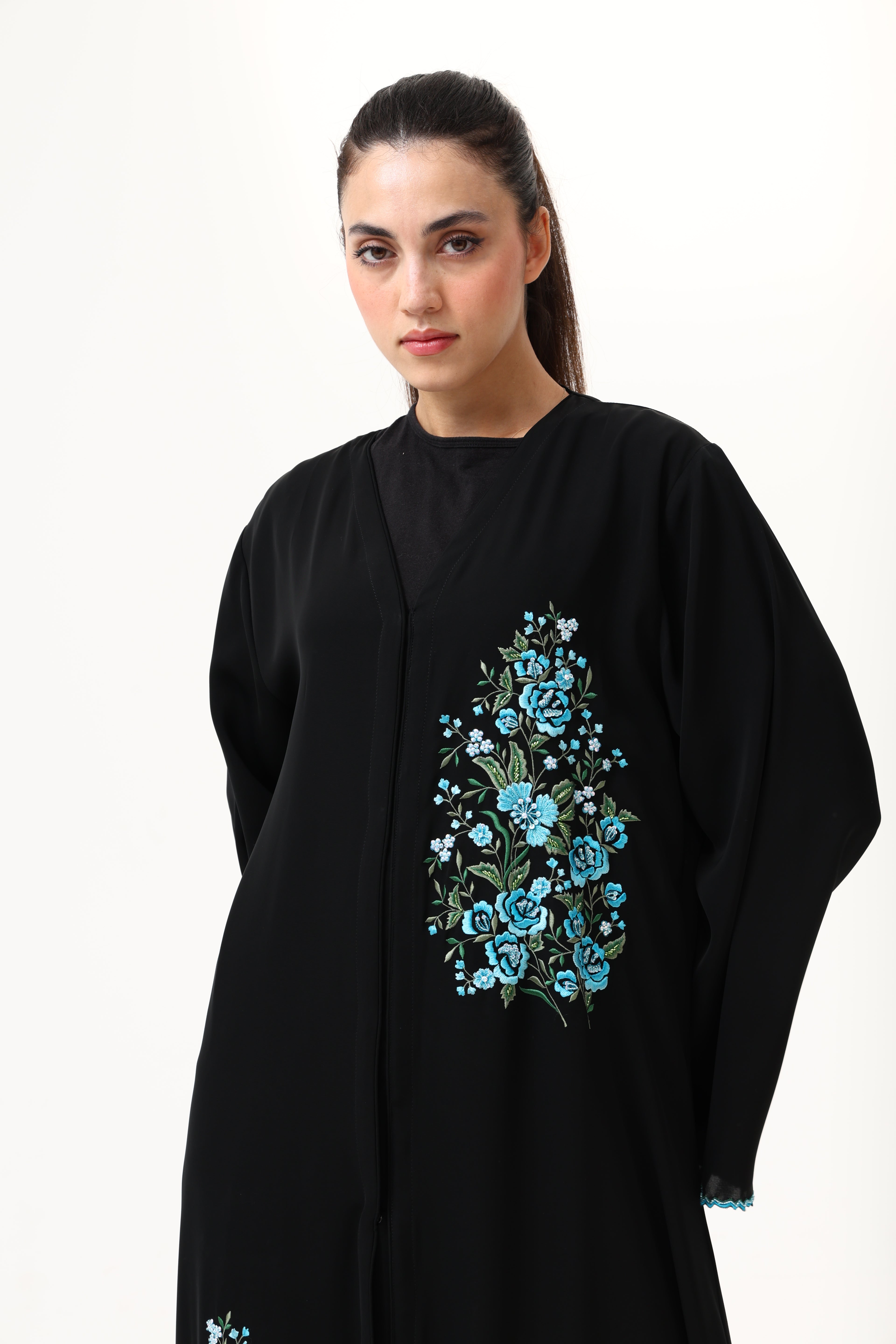 Desginer Abaya Custom Embroidery