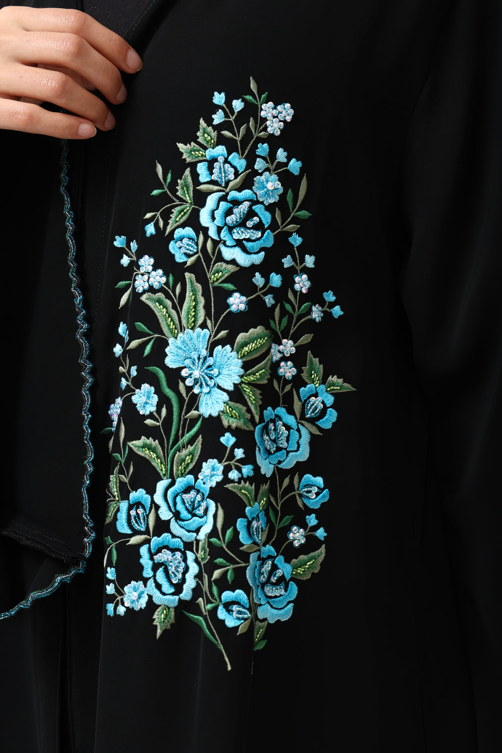 Desginer Abaya Custom Embroidery