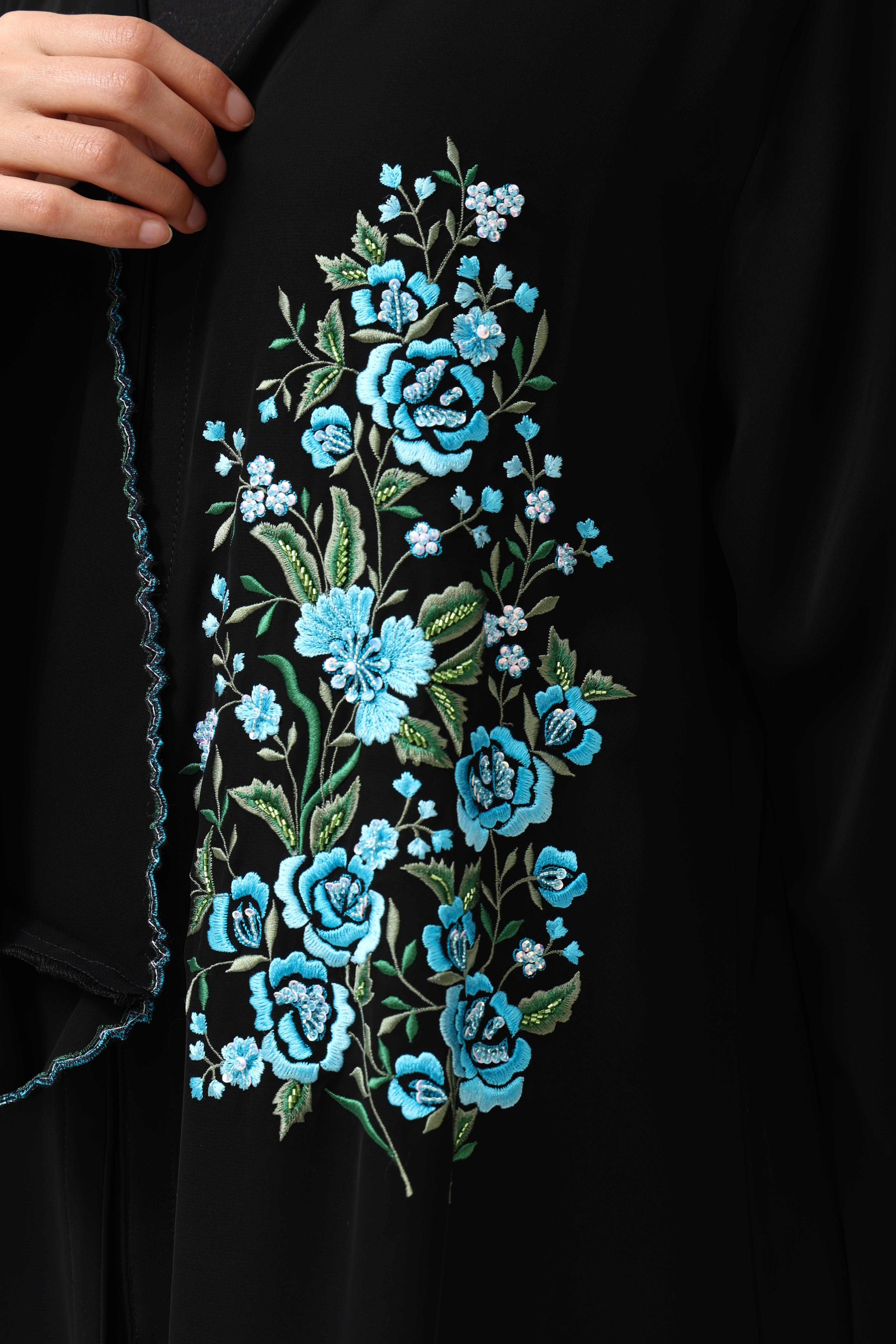 Desginer Abaya Custom Embroidery
