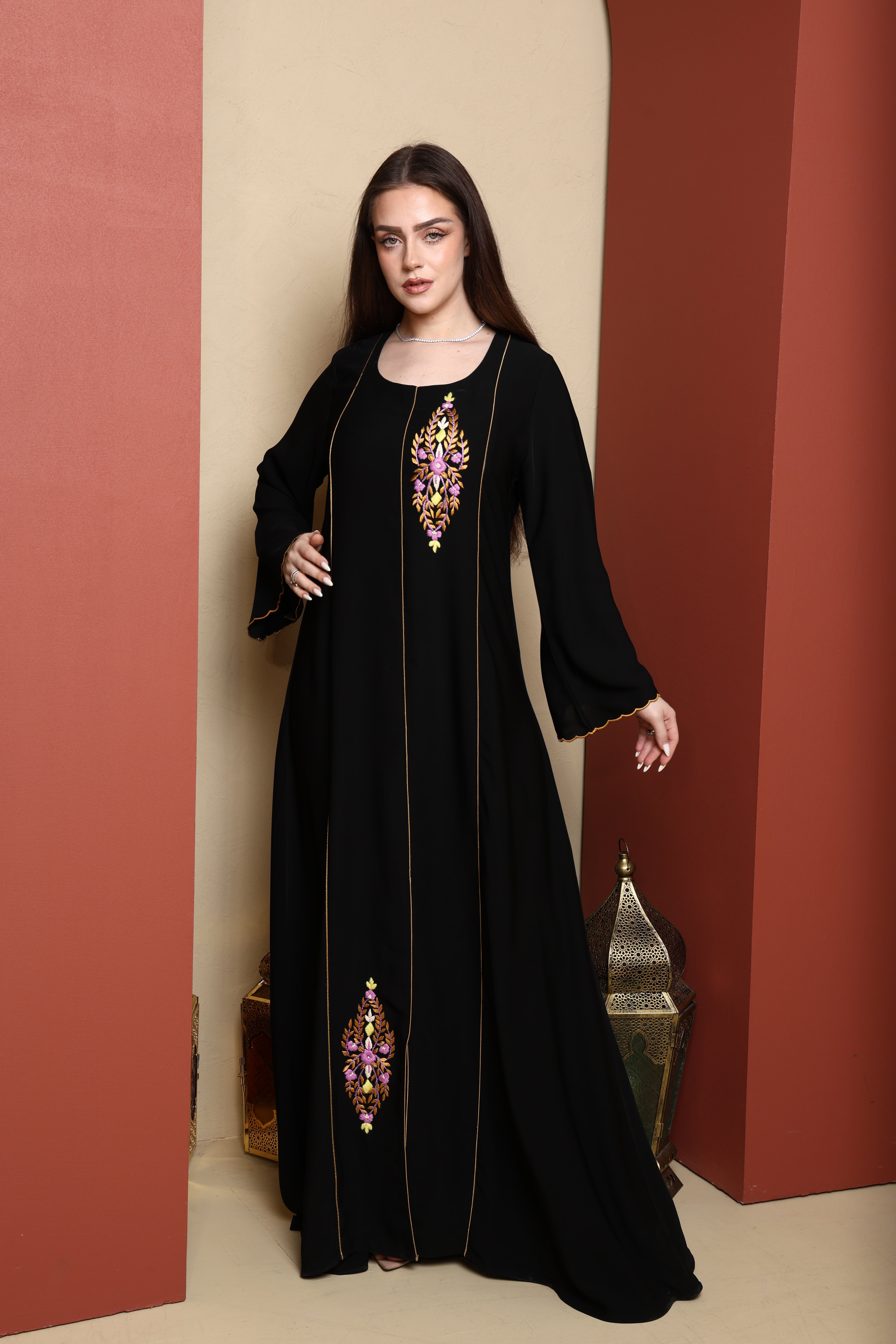 Abaya with Custom Heavy Hand Embroidery