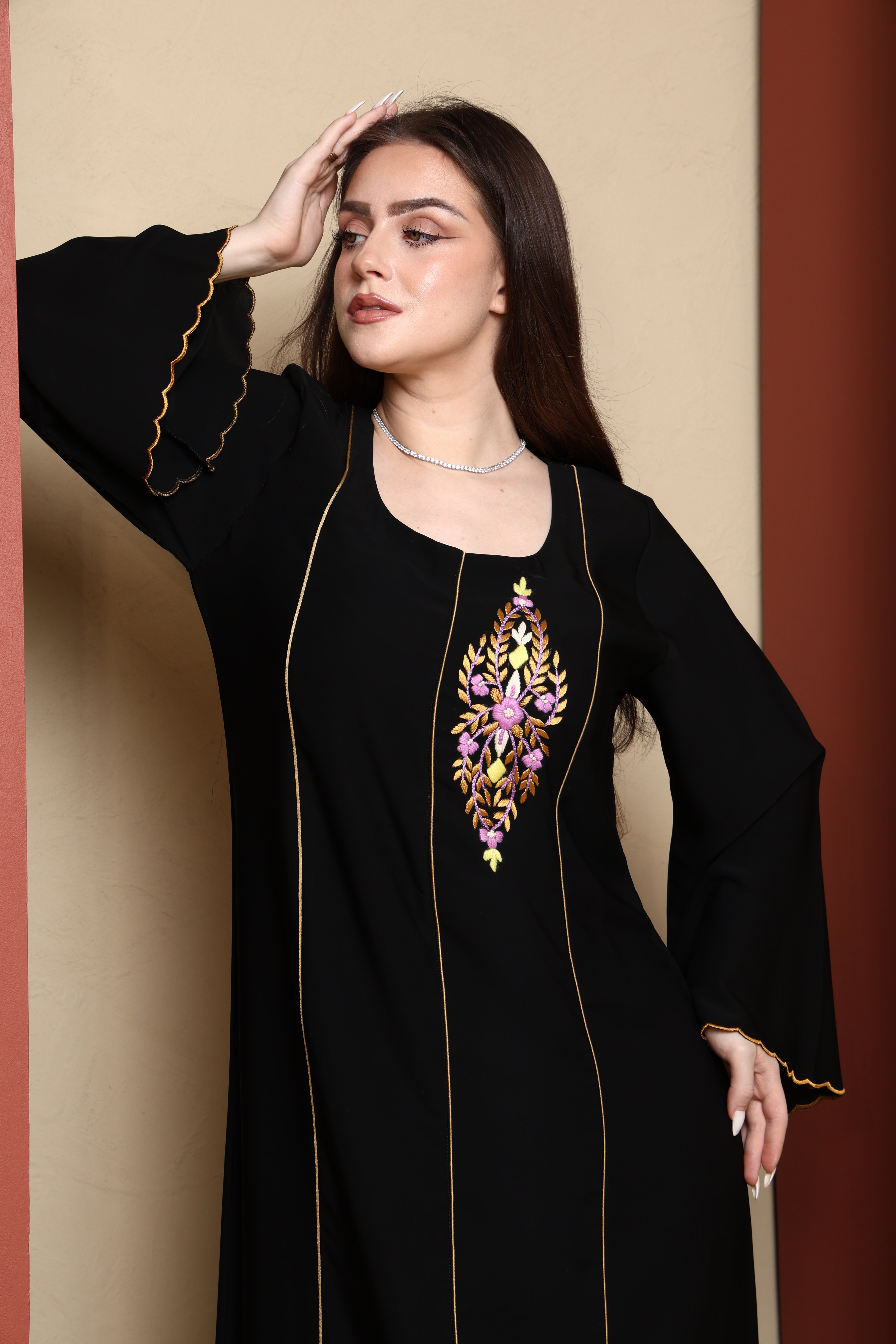 Abaya with Custom Heavy Hand Embroidery