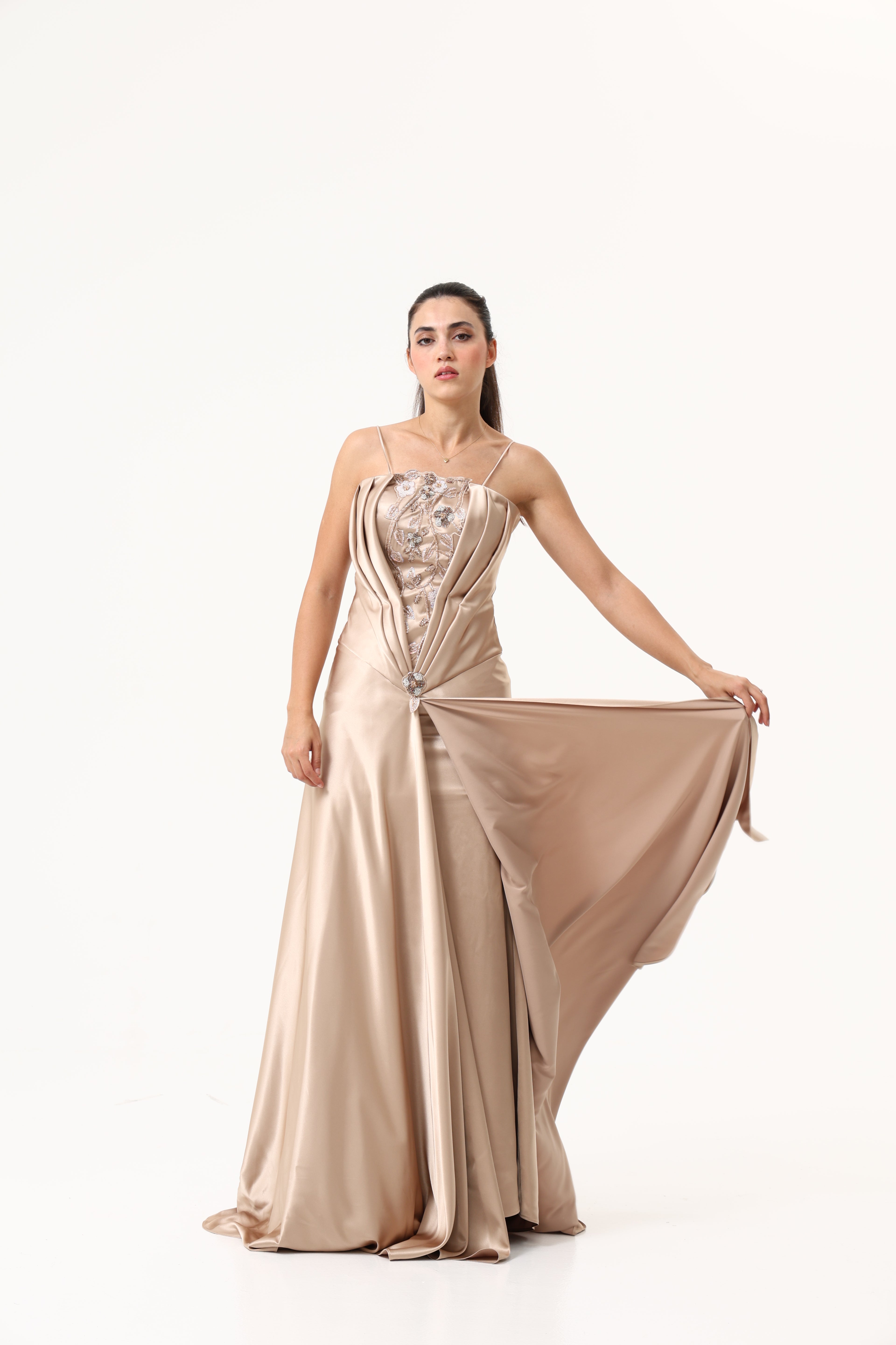 Evening Custom Hand Embroidery Party Dress