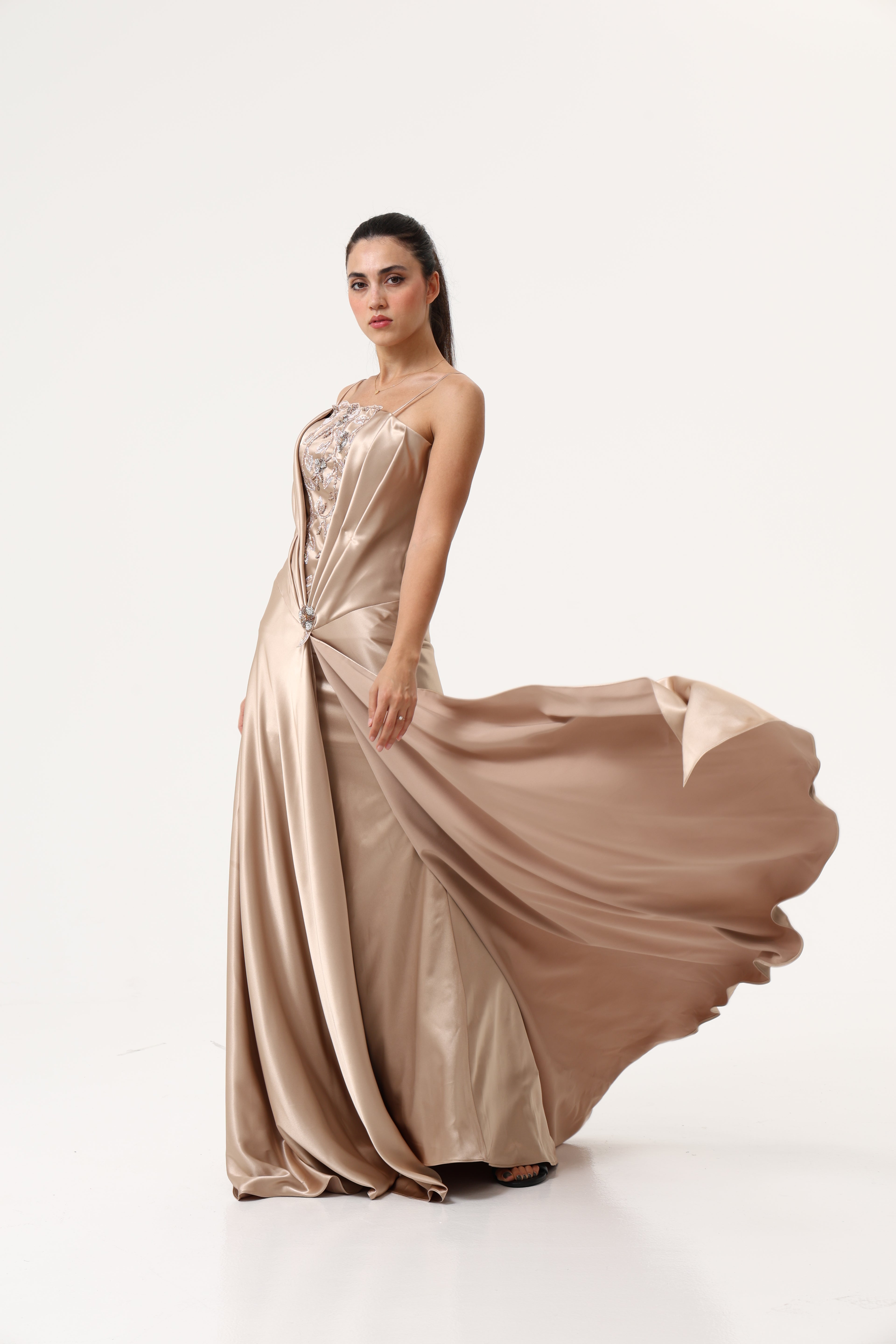 Evening Custom Hand Embroidery Party Dress