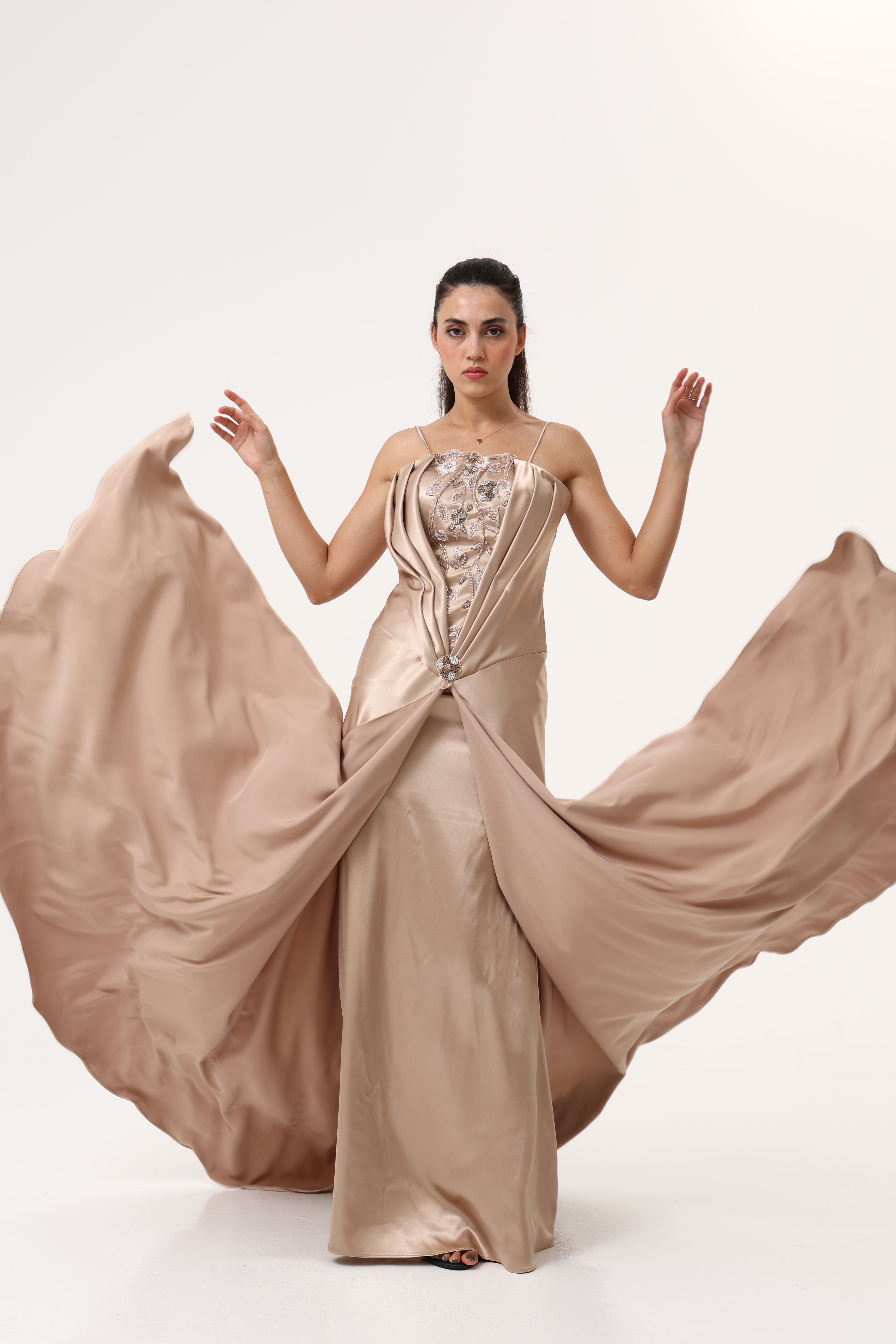 Evening Custom Hand Embroidery Party Dress