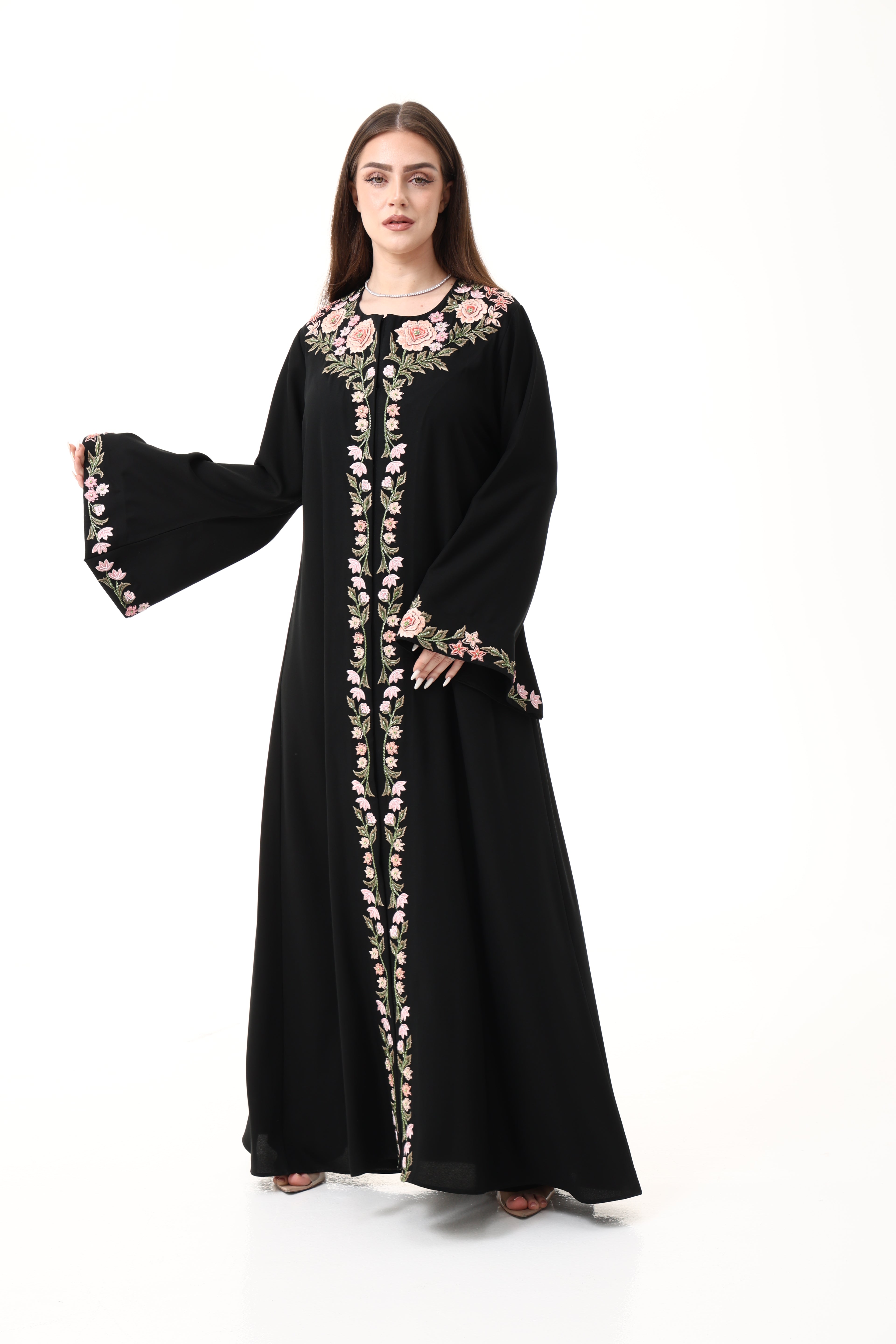 Desginer Abaya with Custom Hand Embroidery