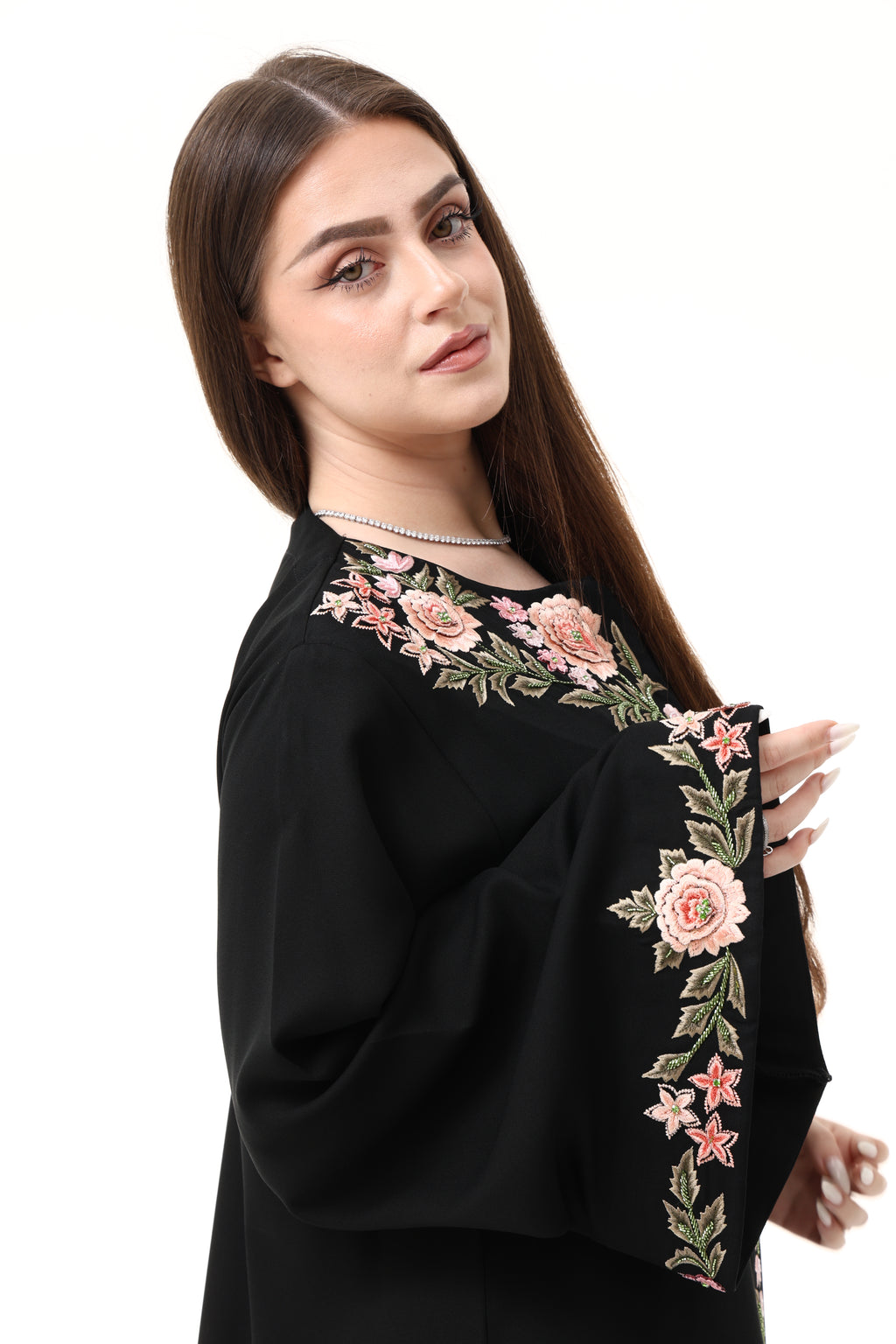 Desginer Abaya with Custom Hand Embroidery
