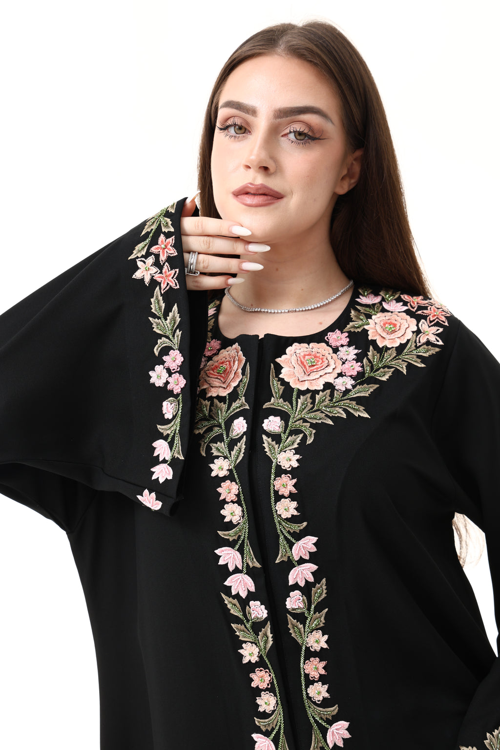 Desginer Abaya with Custom Hand Embroidery