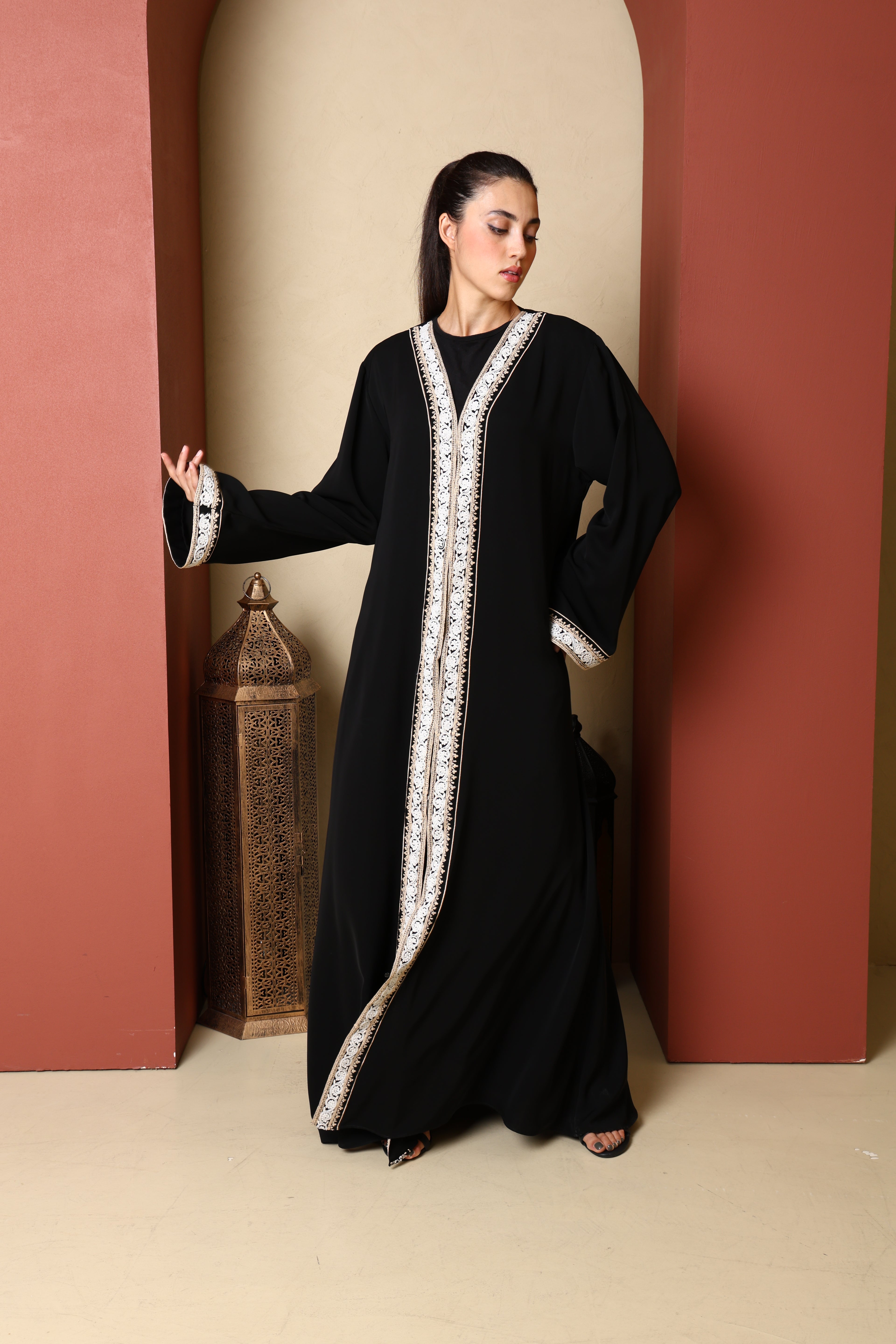 Desginer Abaya with Custom Heavy Hand Embroidery