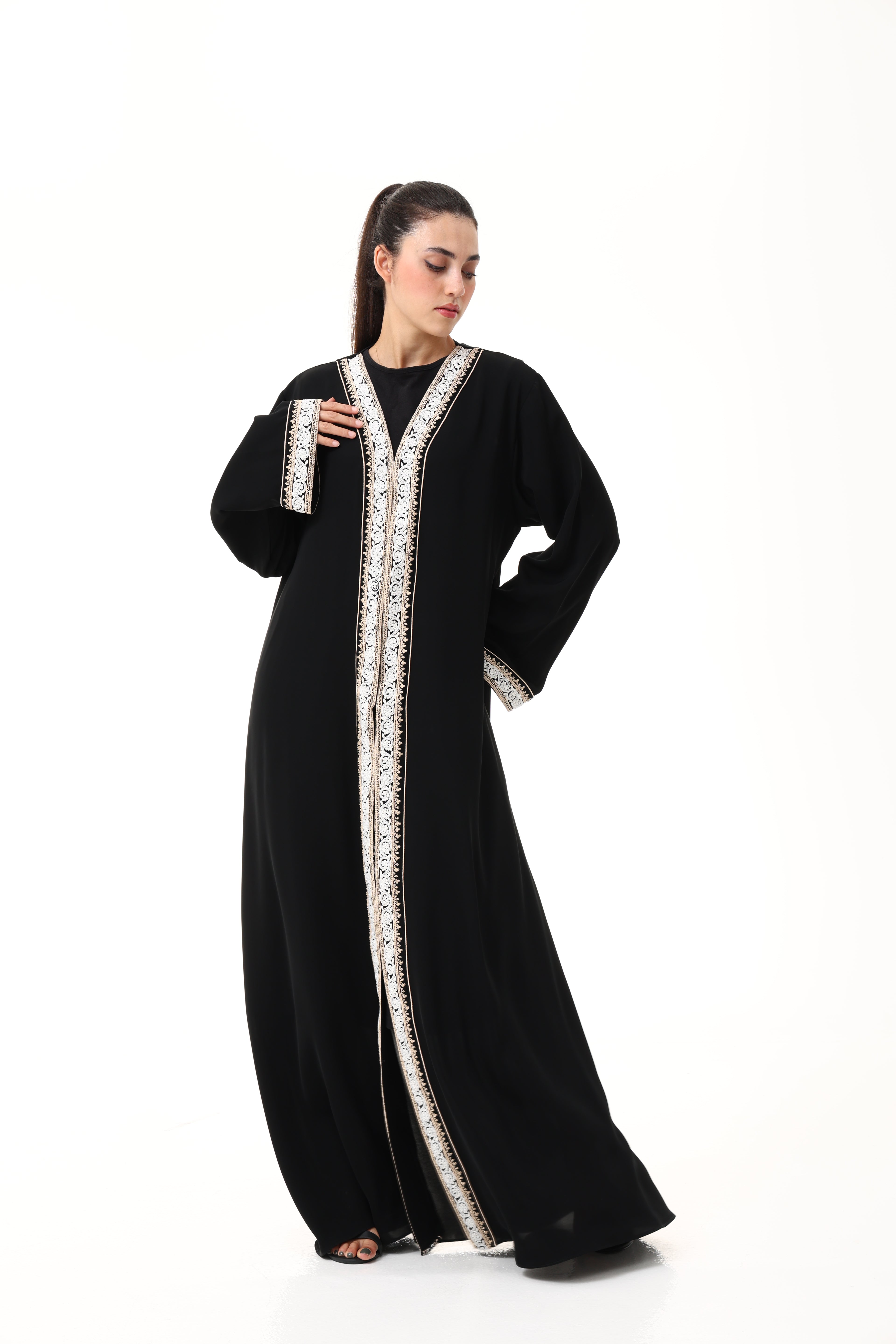 Desginer Abaya with Custom Heavy Hand Embroidery