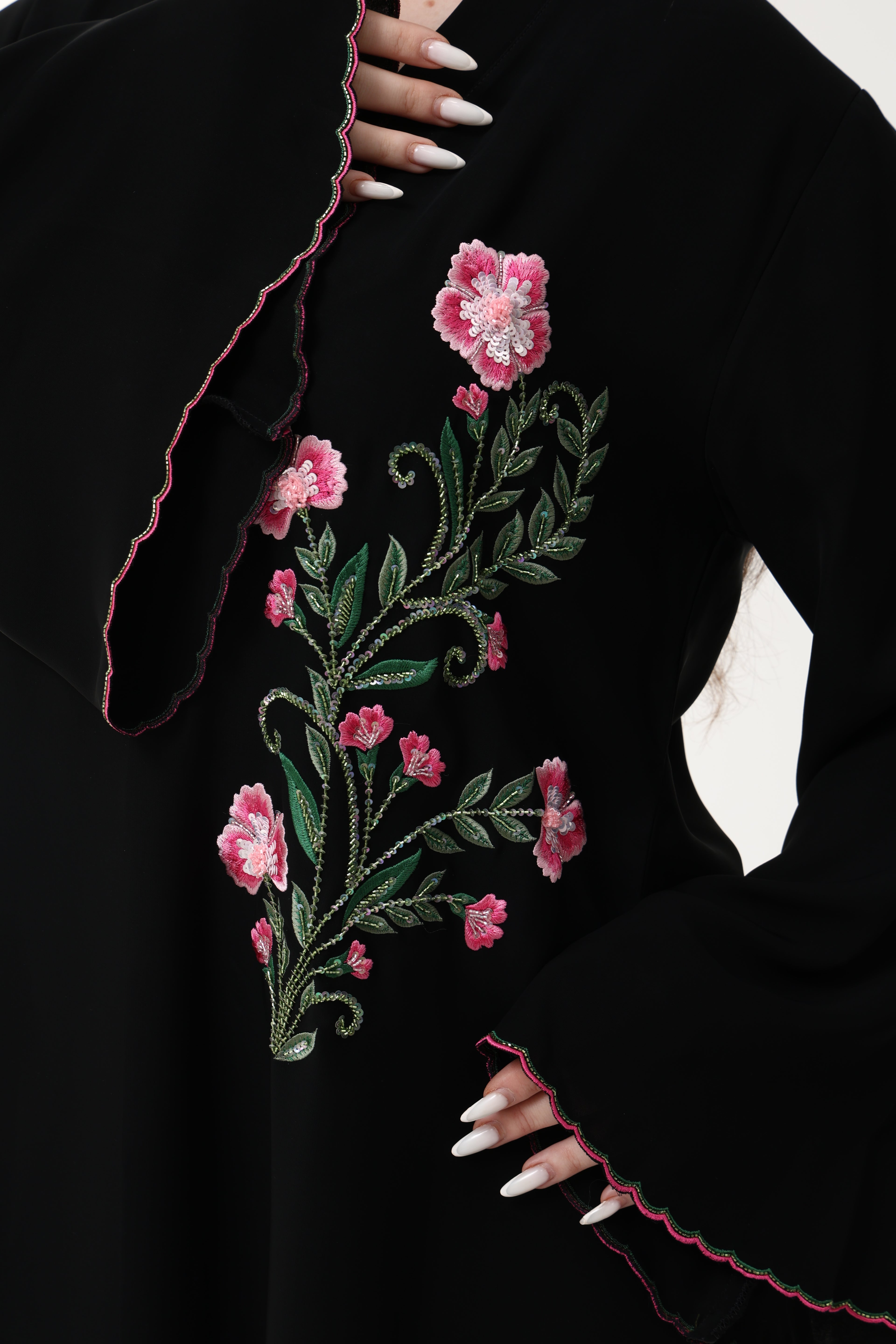 Designer Abaya with Hand Embroidery work